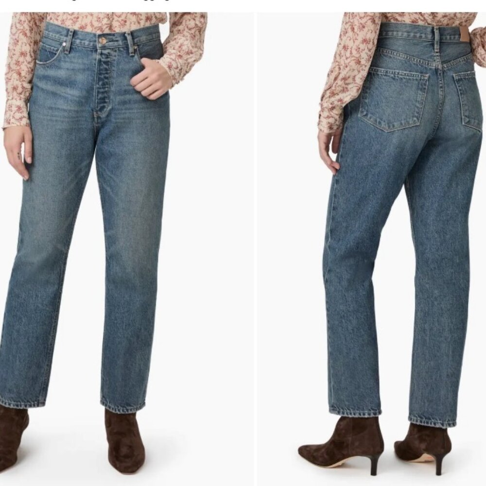 NWT PAIGE Billy High Waist Ankle Straight Leg Jeans Size 26